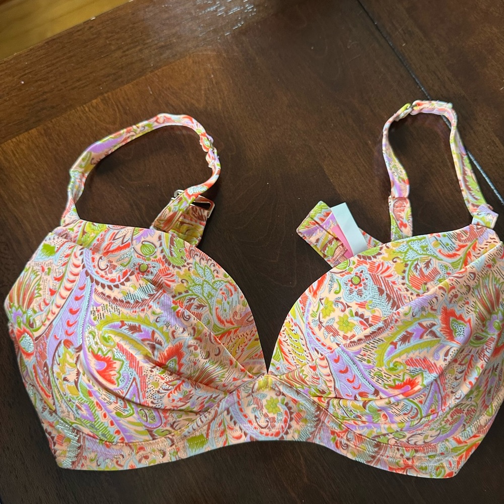 Victoria's Secret Multicolor Paisley Bikini Top